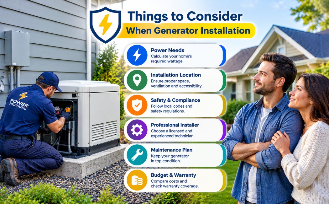 Things to consider before generator installation for homeowners